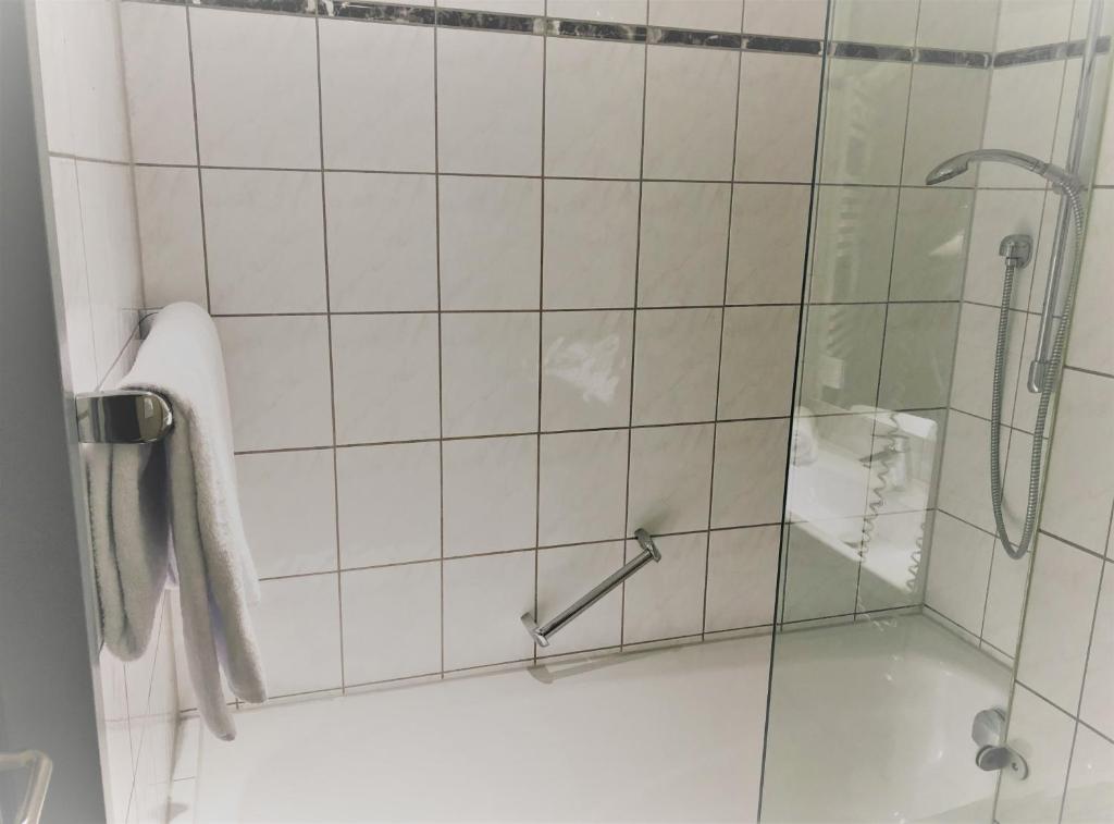 Koupelna v ubytování A&M Hotel Barsinghausen