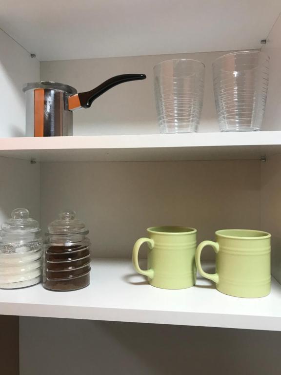 Kuchyň nebo kuchyňský kout v ubytování La Apartamento Centroom
