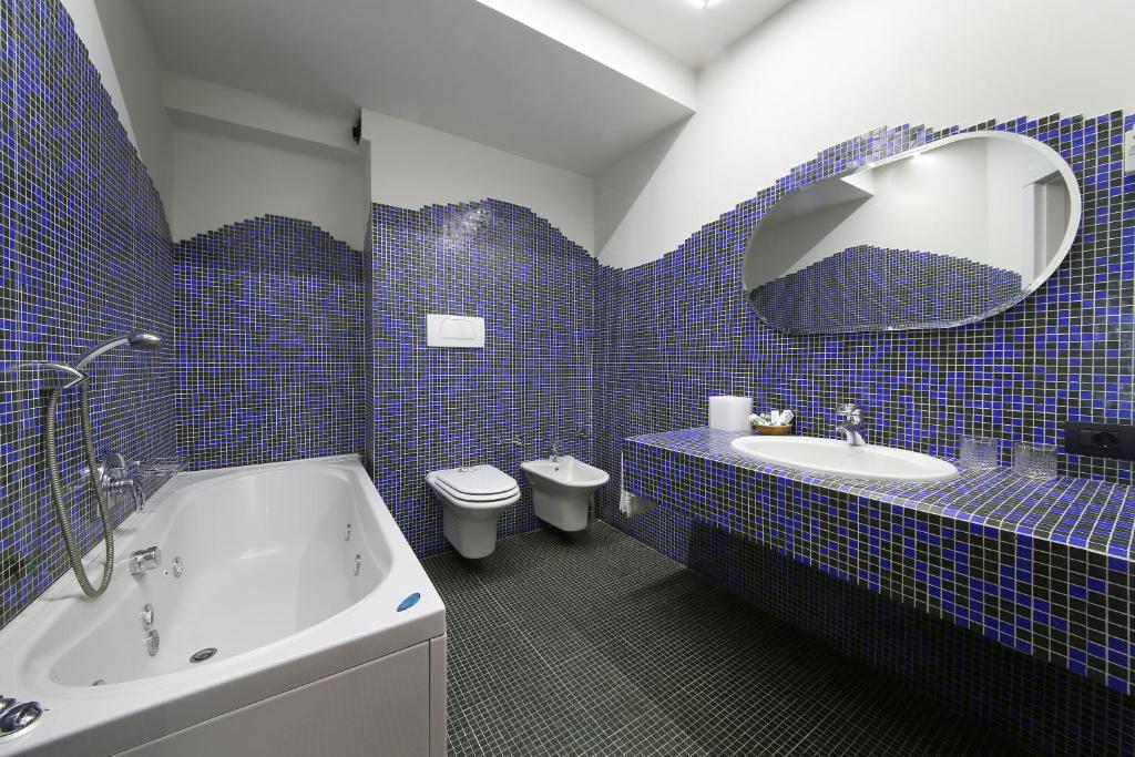 Koupelna v ubytování Hotel Salò du Parc