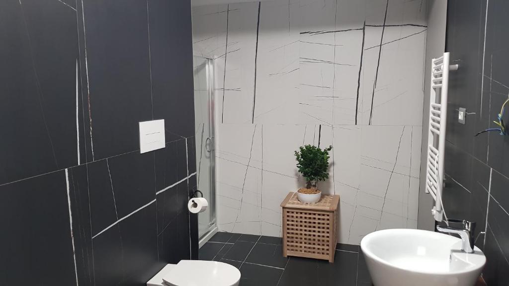 Koupelna v ubytování Notti Rosa B&B