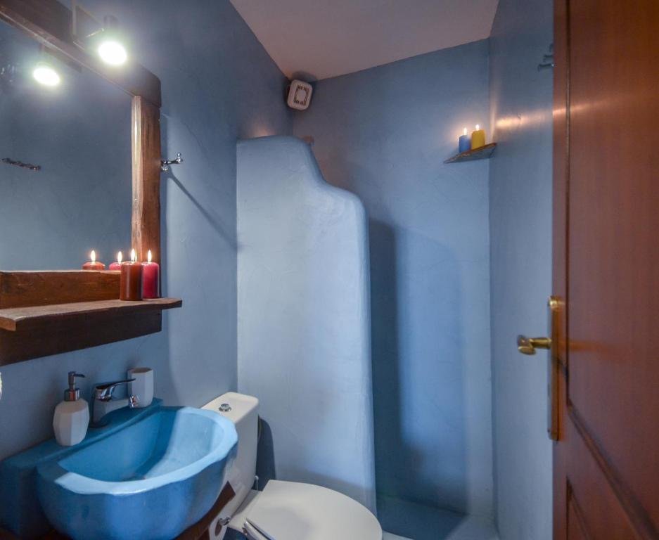 A bathroom at Theonis Villas