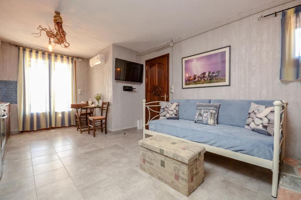 A seating area at Theonis Villas