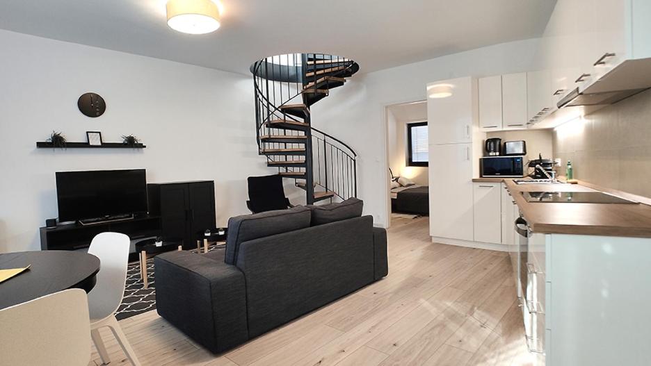 Kuchyň nebo kuchyňský kout v ubytování Piacsek Apartmanház