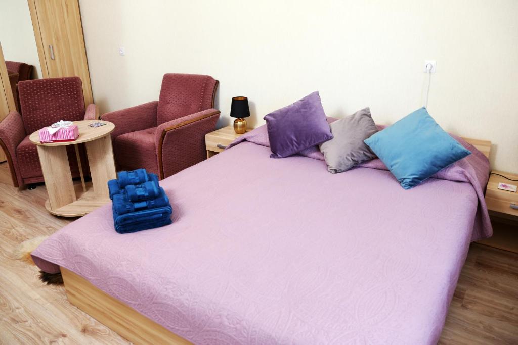 מיטה או מיטות בחדר ב-My Place, studio apartment