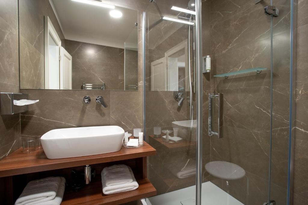Koupelna v ubytování Hotel Anna