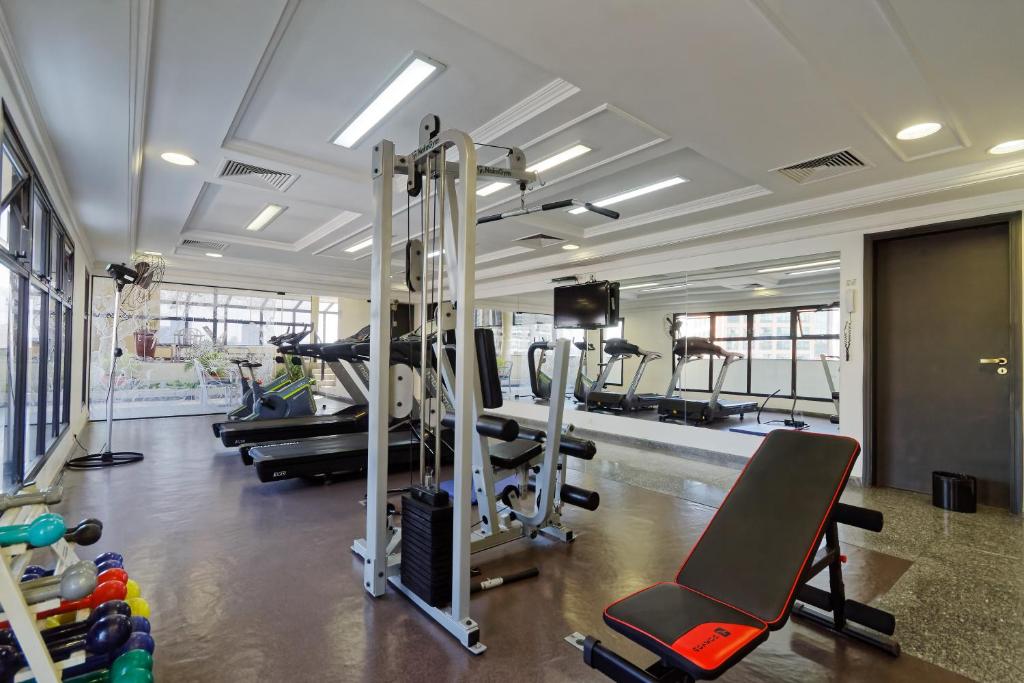 Fitness centrum a/nebo fitness zařízení v ubytování Bristol The Time Berrini
