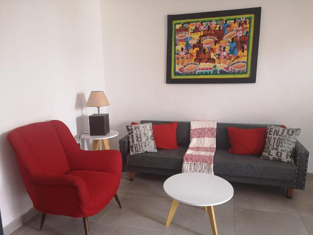 Khu vực ghế ngồi tại Departamento Ripozi Centro muy luminoso