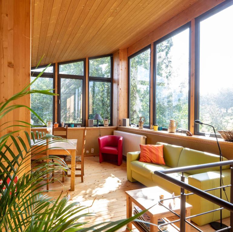Posezení v ubytování B&B Casa de Paja