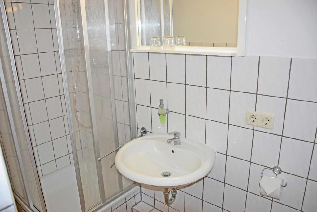 Koupelna v ubytování Haus Friedenswinkel