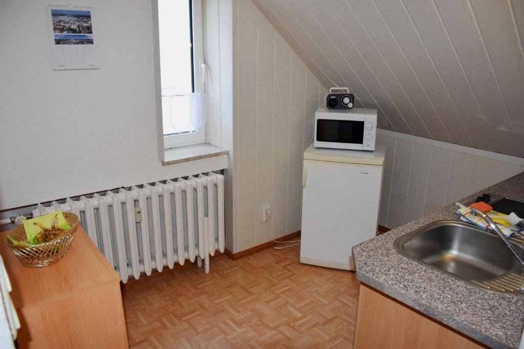 Kuchyň nebo kuchyňský kout v ubytování Haus Friedenswinkel