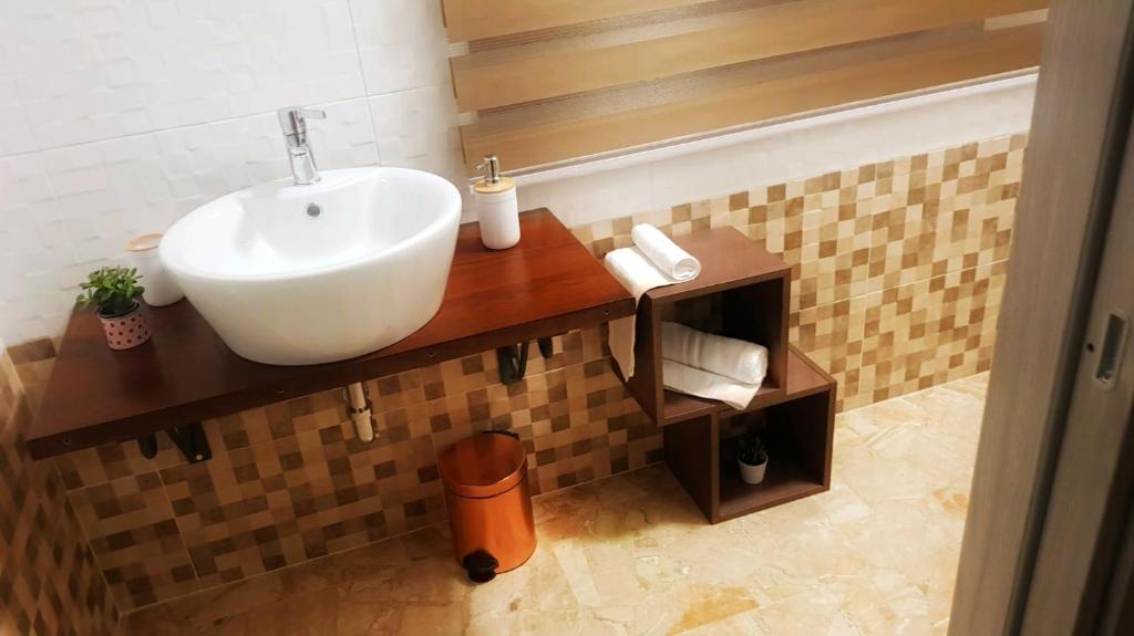 Koupelna v ubytování Notti Rosa B&B