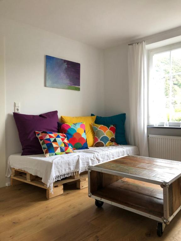 Postel nebo postele na pokoji v ubytování Storchenhaus Bremm