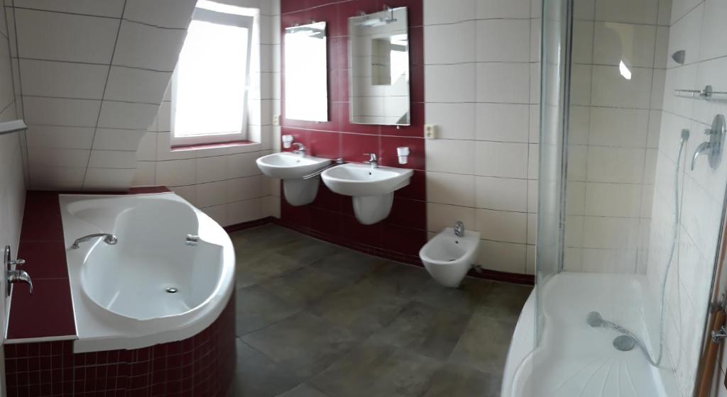 Koupelna v ubytování Apartmán Lidická
