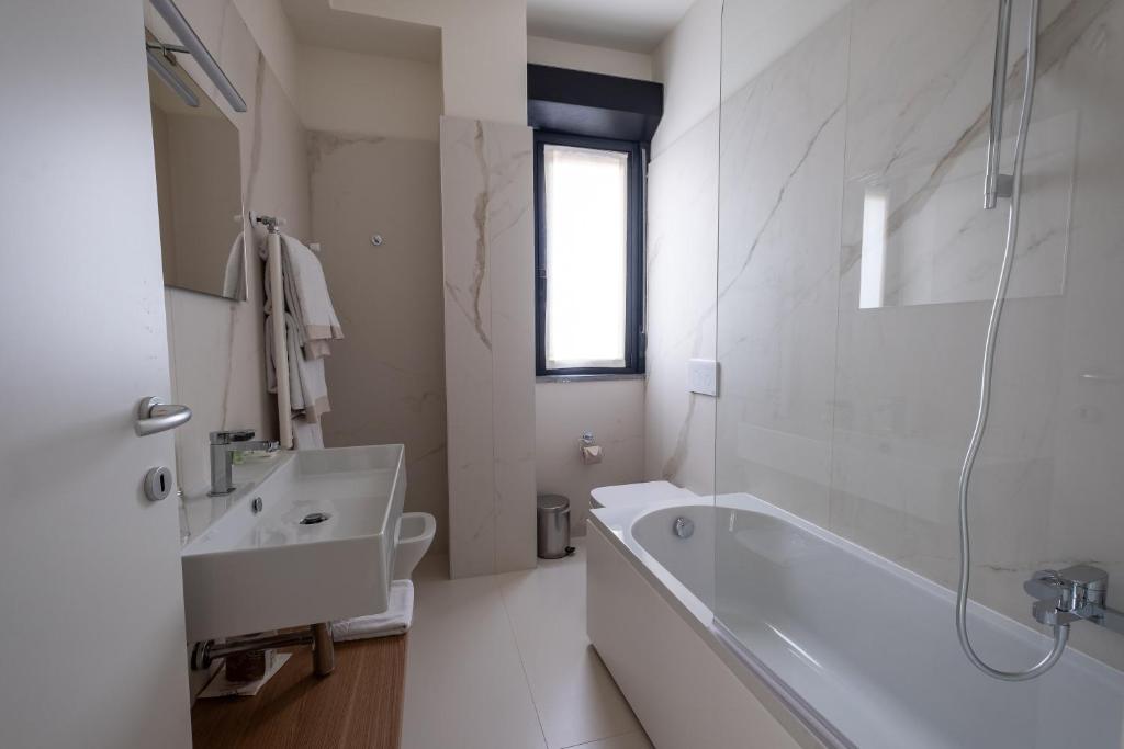 Koupelna v ubytování Hotel La Torretta
