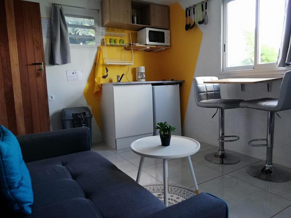 Kuchyň nebo kuchyňský kout v ubytování Studio Évasion - Vue imprenable sur la mer