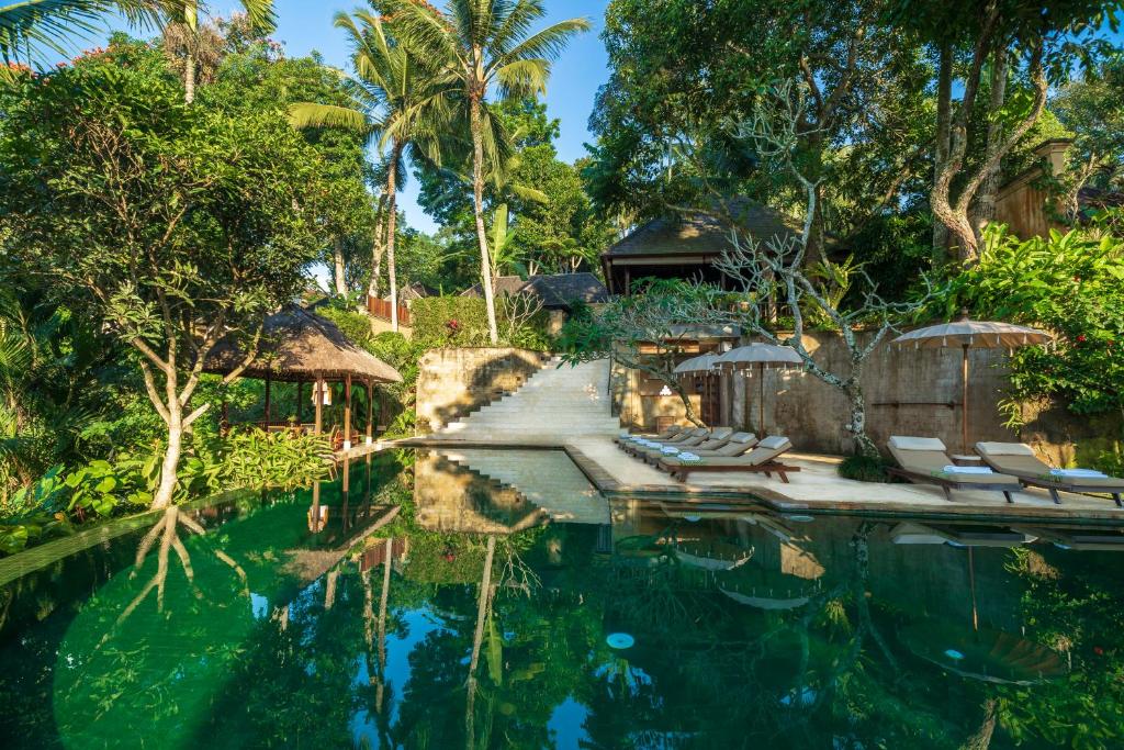 Bazén v ubytování Komaneka at Tanggayuda Ubud nebo v jeho okolí