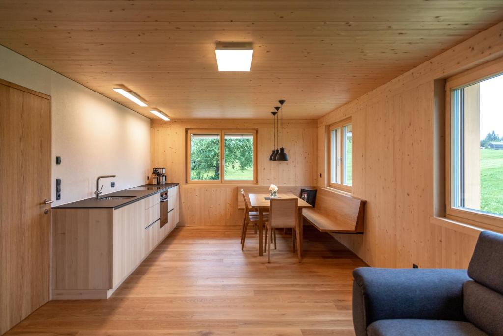 Kuchyň nebo kuchyňský kout v ubytování Hus Bündt