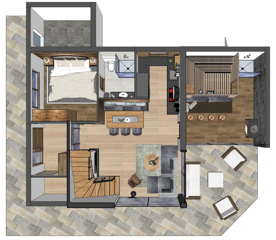 Půdorys ubytování Chalet´s Alpenjuwel