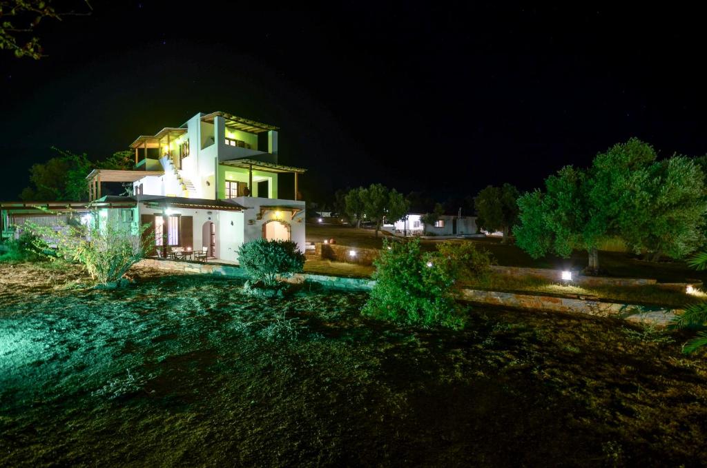A garden outside Theonis Villas