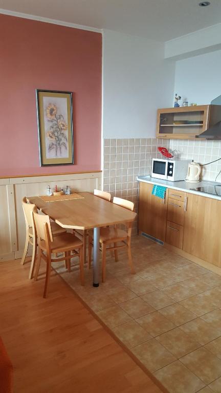 Kuchyň nebo kuchyňský kout v ubytování AD Šafrán č. 25