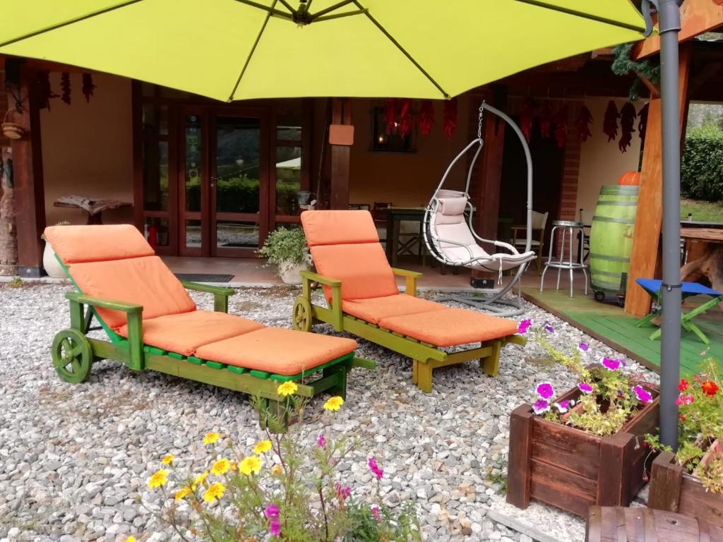Vonkajšia záhrada v ubytovaní Le Chalet del Pollino