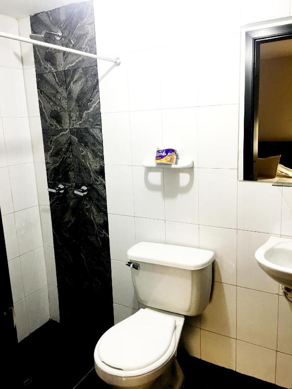 Koupelna v ubytování Hotel Casa Paulina