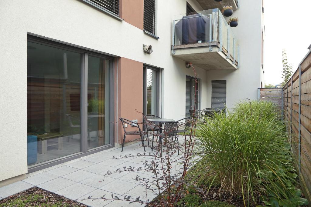 Budova, kde se aparthotel nachází
