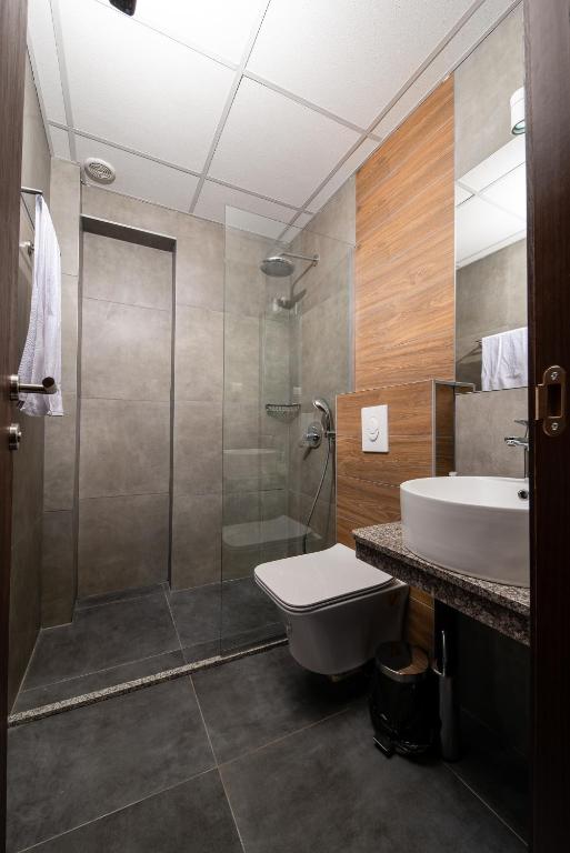 Koupelna v ubytování Apartments Bashoski