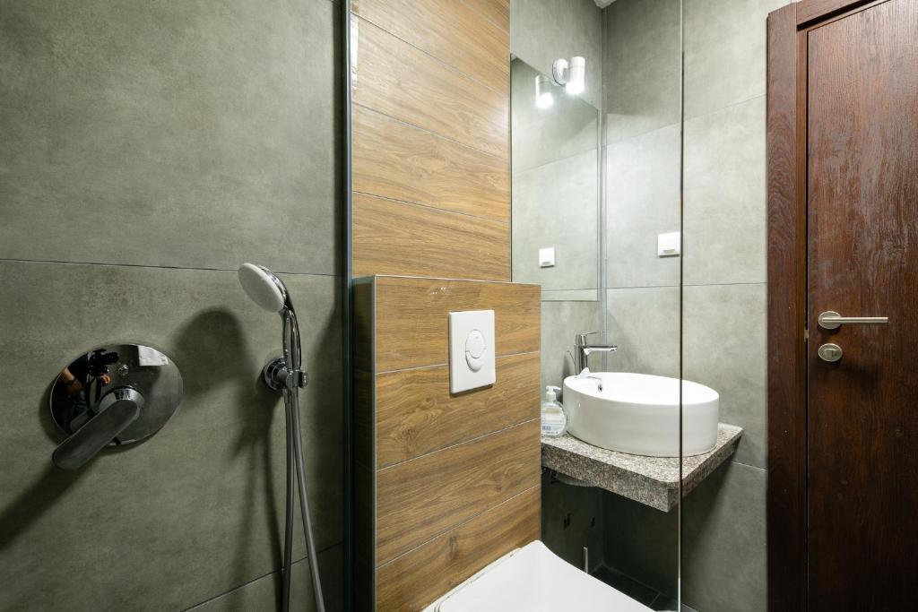 Koupelna v ubytování Apartments Bashoski
