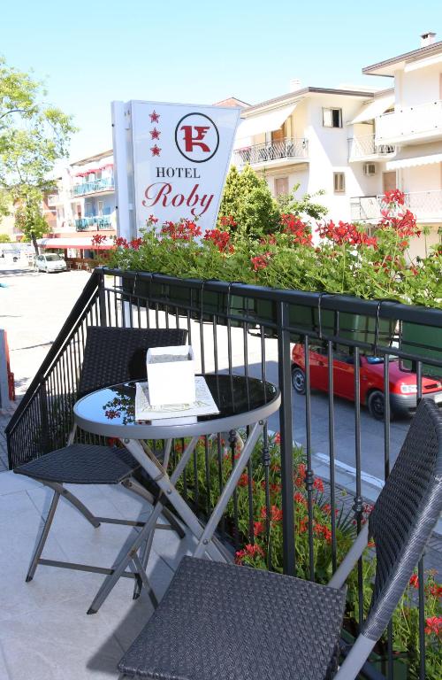 Balkón nebo terasa v ubytování Hotel Roby