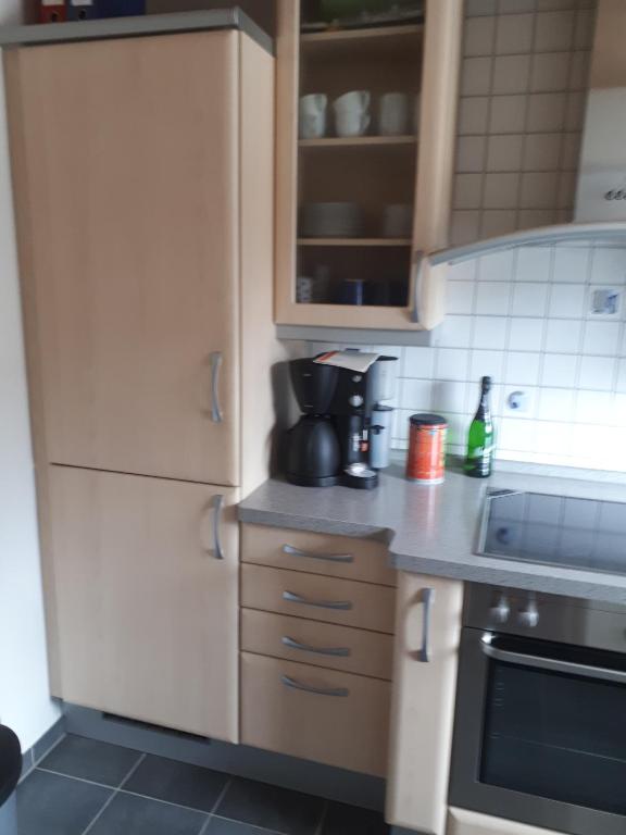 Kuchyň nebo kuchyňský kout v ubytování Ferienwohnung Steffi