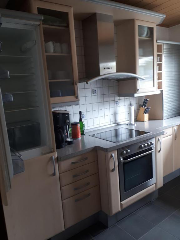 Kuchyň nebo kuchyňský kout v ubytování Ferienwohnung Steffi