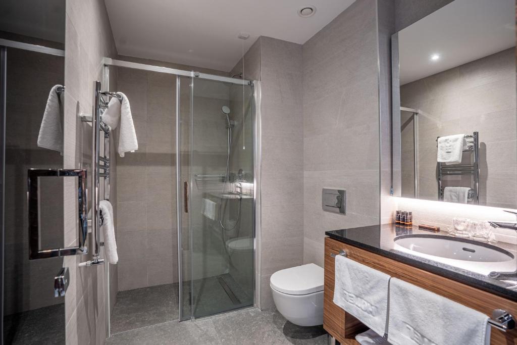Koupelna v ubytování Hotel Tonanti