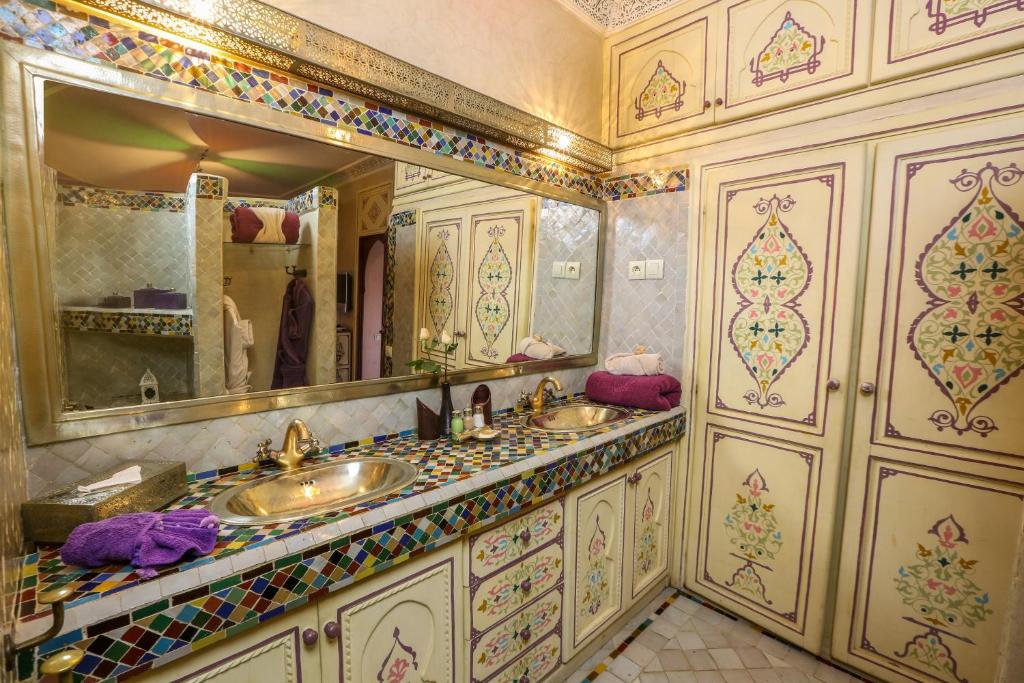 Koupelna v ubytování Riad Turquoise