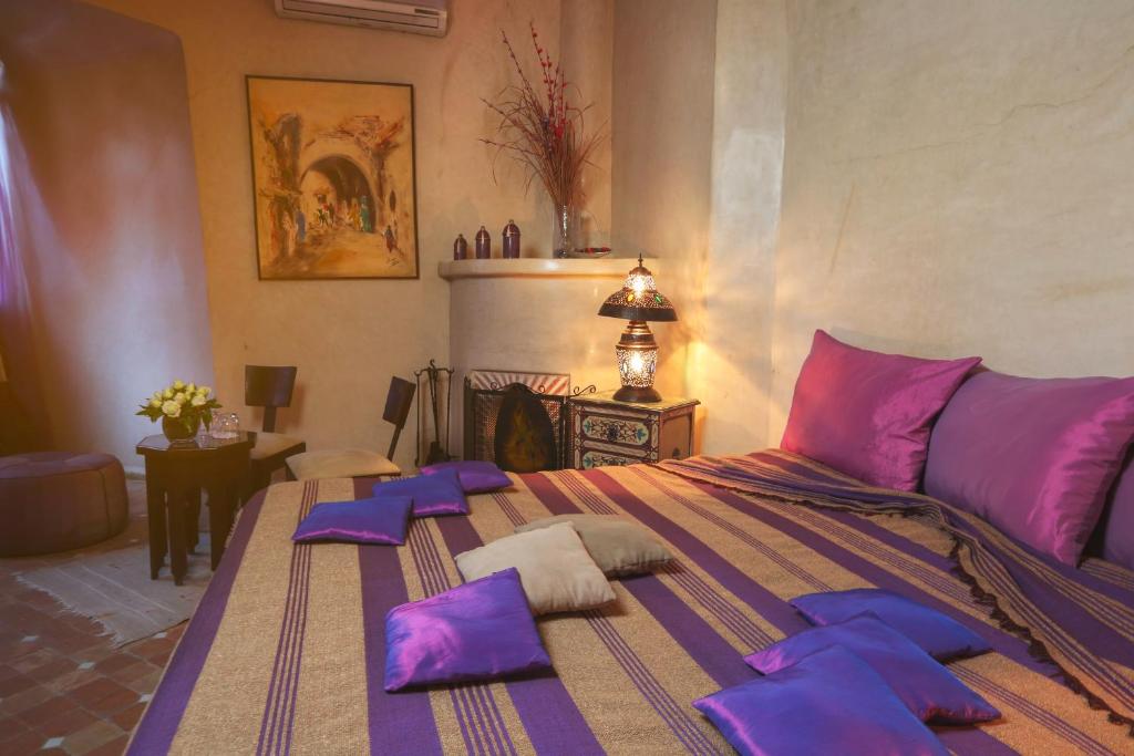 Postel nebo postele na pokoji v ubytování Riad Turquoise