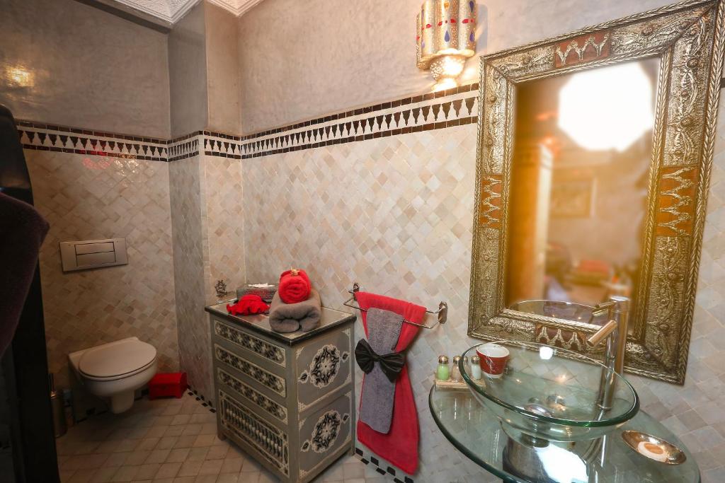 Posezení v ubytování Riad Turquoise