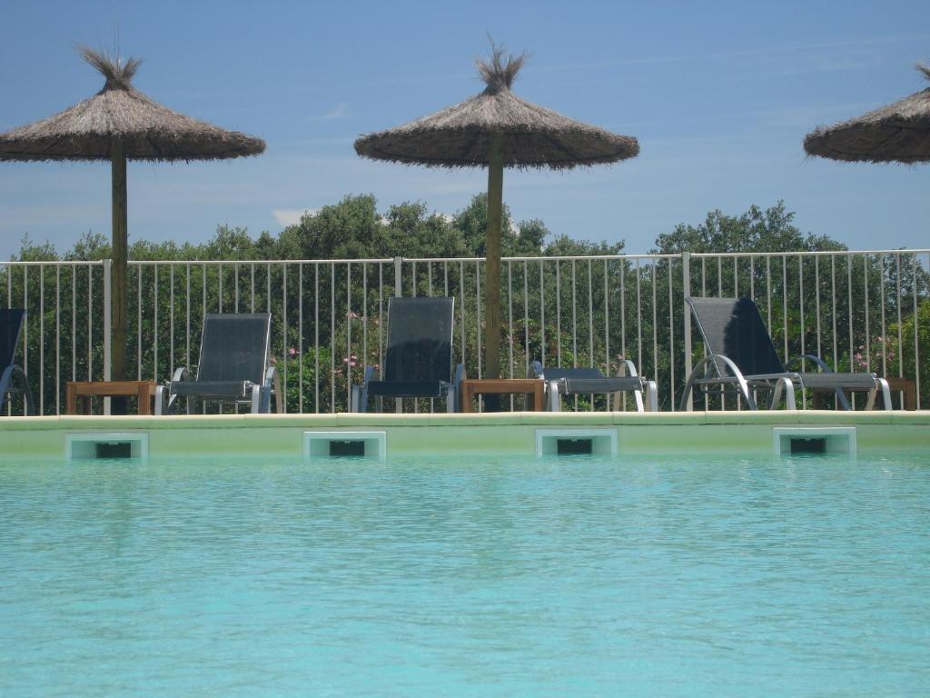 Bazén v ubytování Hotel Restaurant Le Gardon - Pont du Gard nebo v jeho okolí