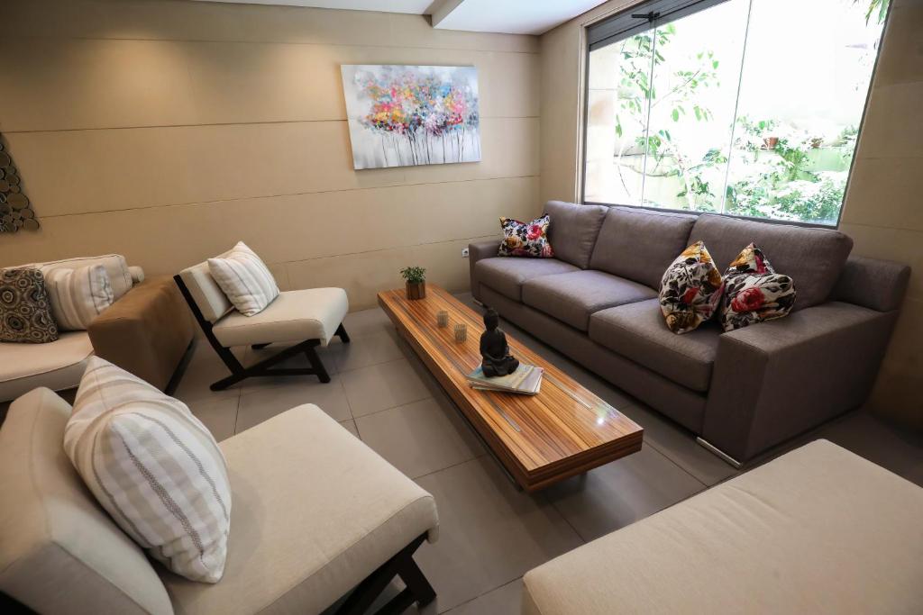 Posezení v ubytování Sky Suites