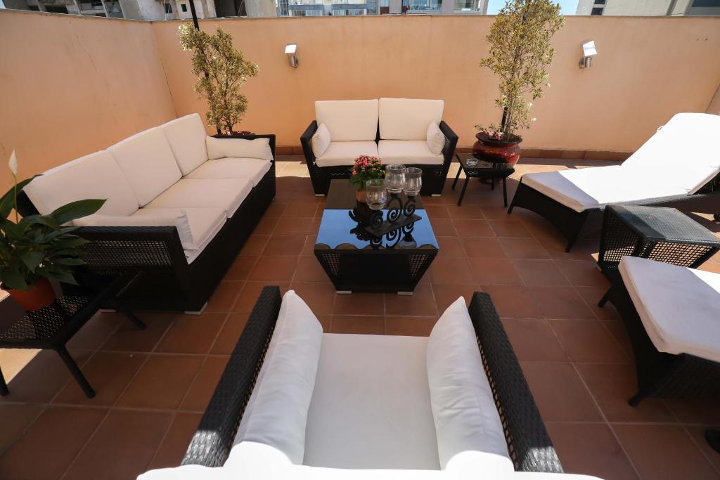 Posezení v ubytování Sky Suites