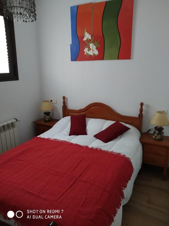 Postel nebo postele na pokoji v ubytování Casa Los Caños de Setenil