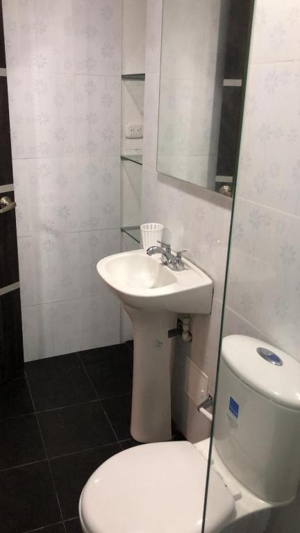 Koupelna v ubytování Hotel Hernández CTG