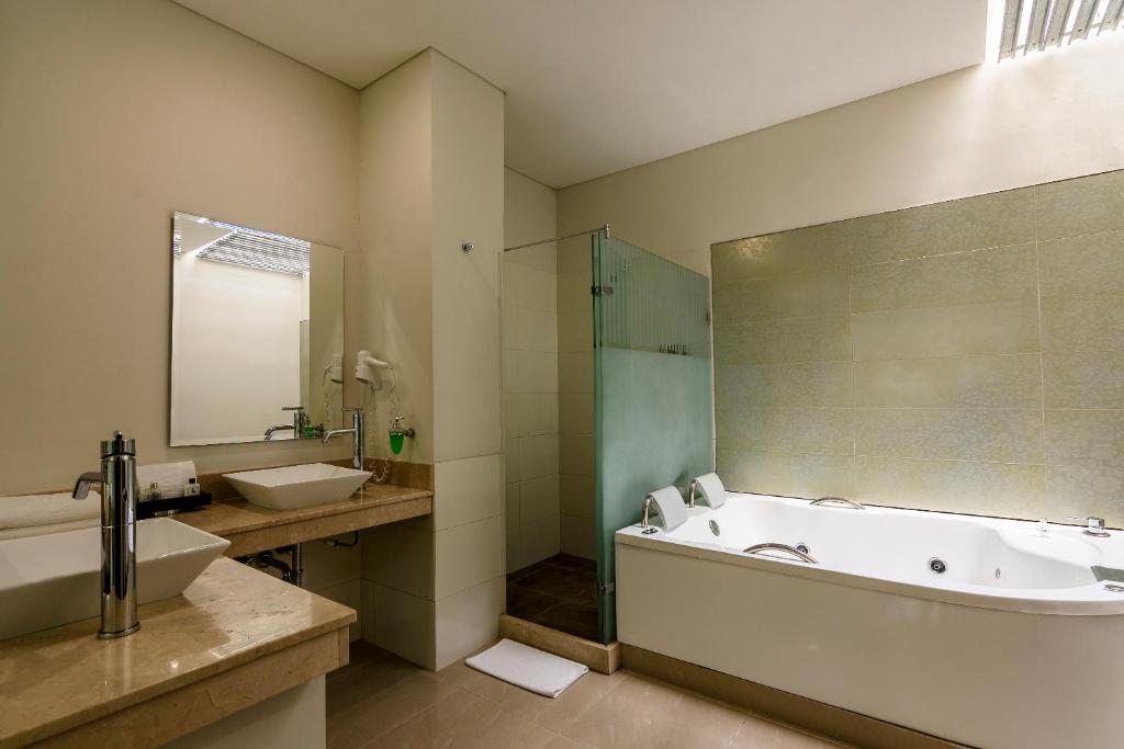 Koupelna v ubytování Hotel Lincoln
