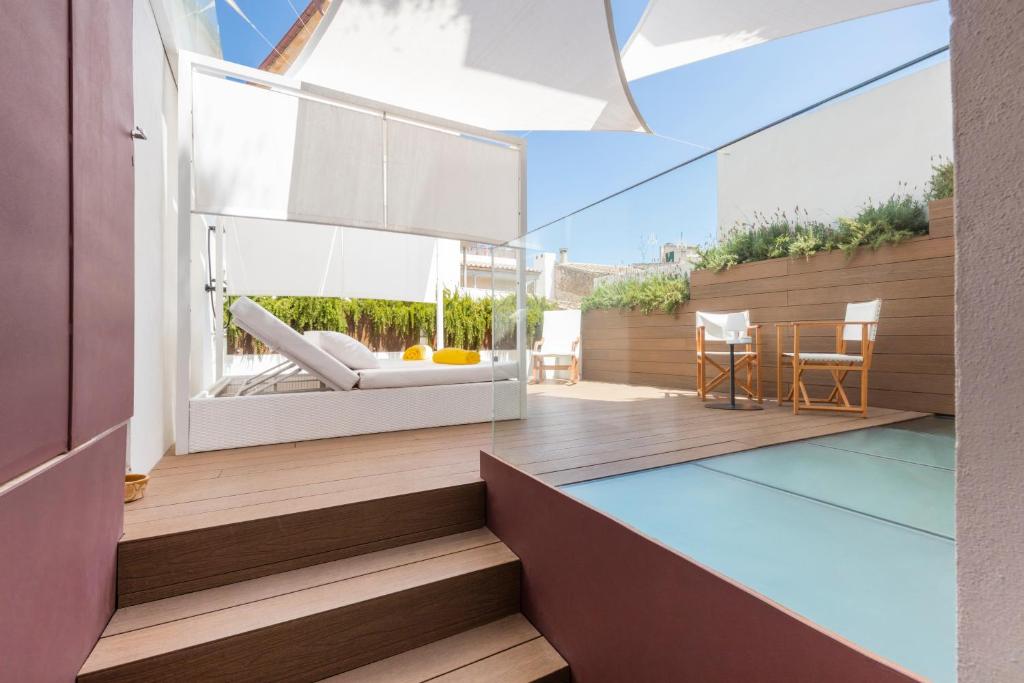 a view from the balcony of a house at Fonda Llabres Boutique in Alcudia