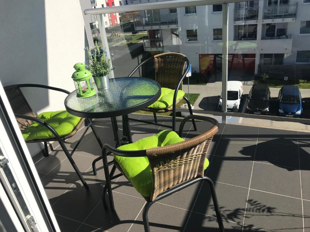 Balkón alebo terasa v ubytovaní Apartament Lucky