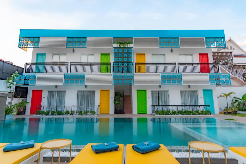 Bazén v ubytování Glow Inn Siem Reap nebo v jeho okolí