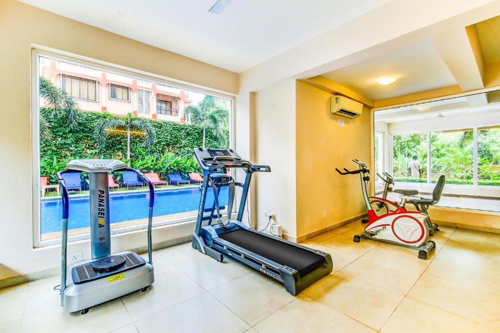 Fitness centrum a/nebo fitness zařízení v ubytování Veera Strand Park Serviced Apartments near Calangute