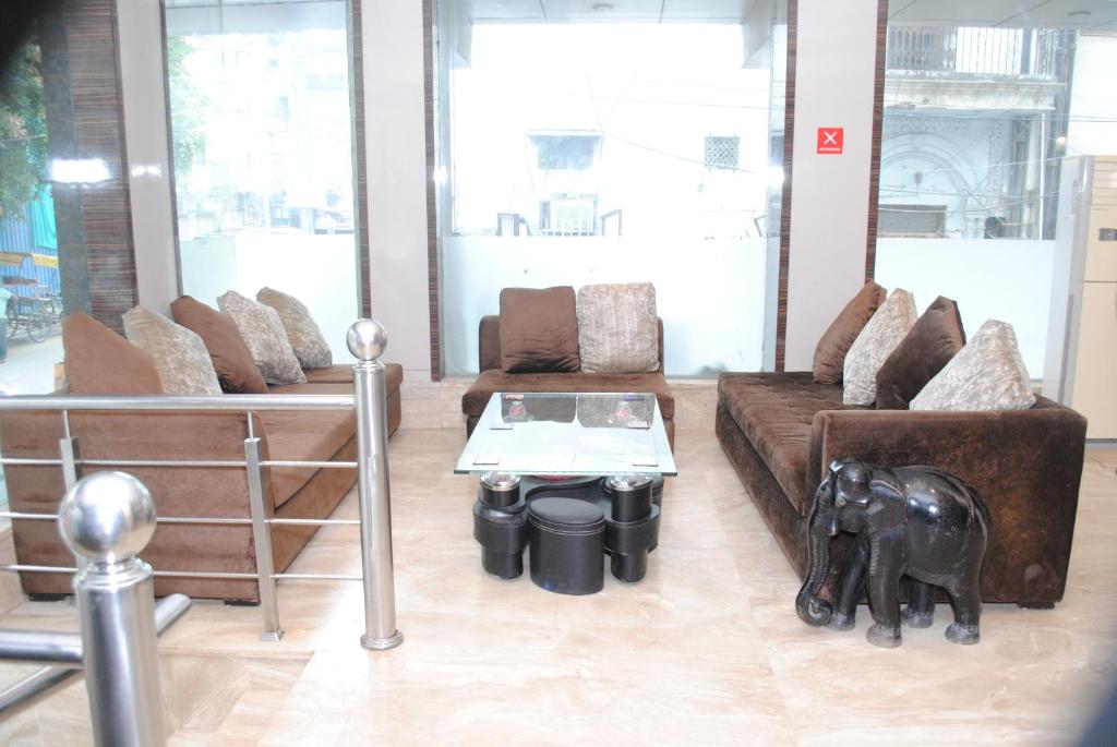 Posezení v ubytování Hotel Superb 5 Mins Walk From New Delhi Station