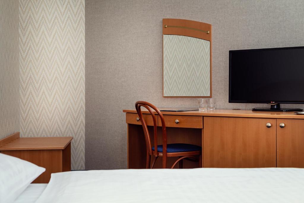 TV a/nebo společenská místnost v ubytování Hotel Ruze
