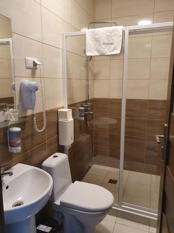 Koupelna v ubytování Svetainė