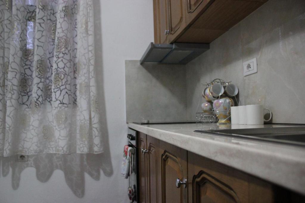 Kuchyň nebo kuchyňský kout v ubytování Unejs Apartment